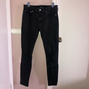 Men’s distressed black jeans